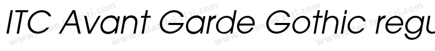 ITC Avant Garde Gothic regula字体转换